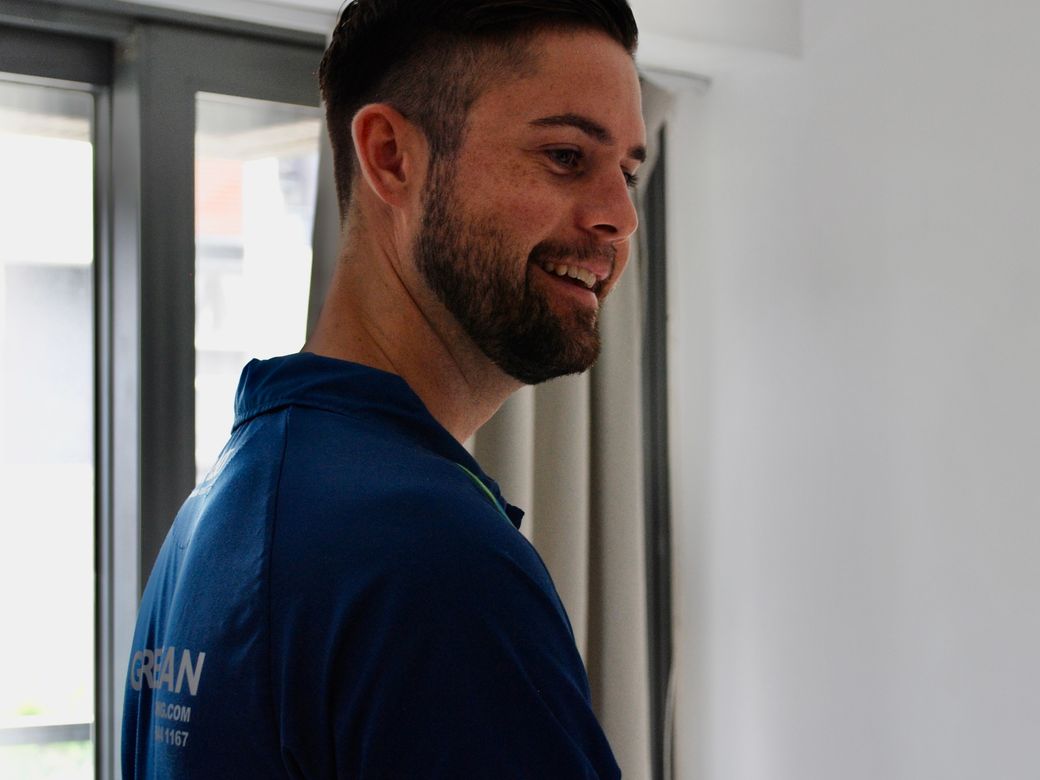 Green Clean technician in branded uniform at a Hong Kong property